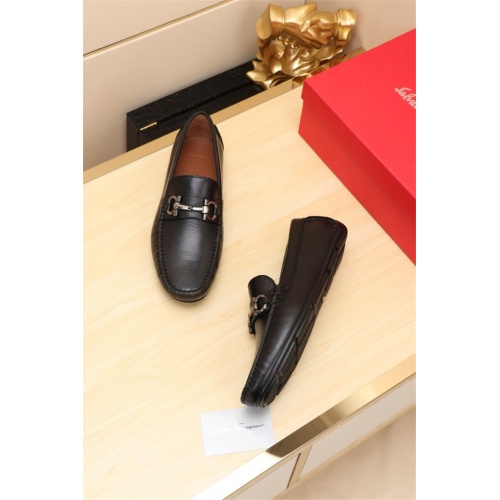 Cheap Salvatore Ferragamo Leather Shoes For Men #523025 Replica Wholesale [$76.00 USD] [ITEM#523025] on Replica Salvatore Ferragamo Leather Shoes
