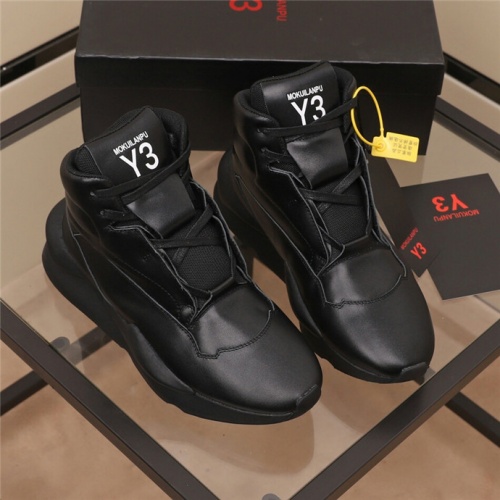 Cheap Y-3 High Tops Shoes For Men #523905 Replica Wholesale [$96.00 USD] [ITEM#523905] on Replica Y-3 High Tops Shoes