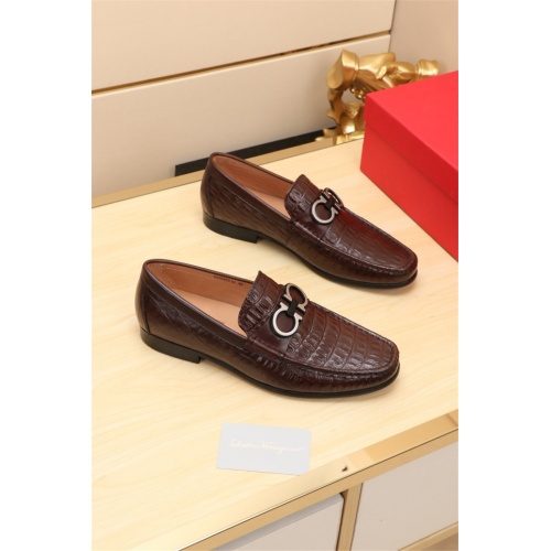 Cheap Ferragamo Leather Shoes For Men #524100 Replica Wholesale [$76.00 USD] [ITEM#524100] on Replica Salvatore Ferragamo Leather Shoes