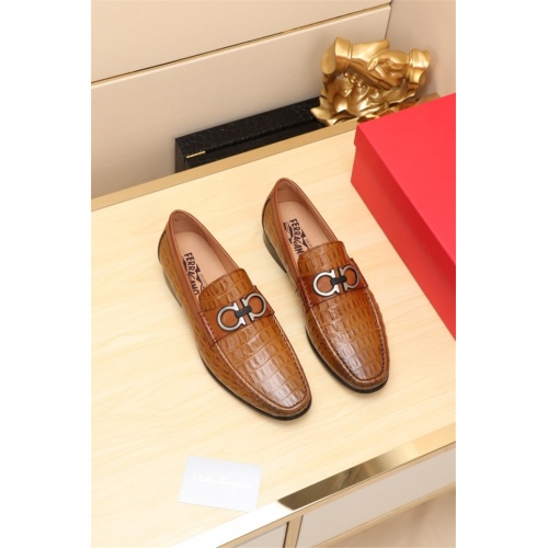 Cheap Ferragamo Leather Shoes For Men #524115 Replica Wholesale [$76.00 USD] [ITEM#524115] on Replica Salvatore Ferragamo Leather Shoes