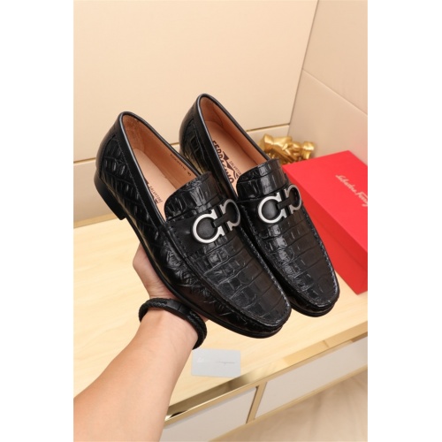 Cheap Ferragamo Leather Shoes For Men #524117 Replica Wholesale [$76.00 USD] [ITEM#524117] on Replica Salvatore Ferragamo Leather Shoes