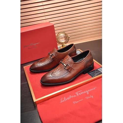 Cheap Ferragamo Leather Shoes For Men #524565 Replica Wholesale [$85.00 USD] [ITEM#524565] on Replica Salvatore Ferragamo Leather Shoes