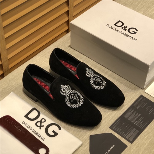 Cheap Dolce &amp; Gabbana D&amp;G Leather Shoes For Men #524581 Replica Wholesale [$76.00 USD] [ITEM#524581] on Replica Dolce &amp; Gabbana D&amp;G Leather Shoes