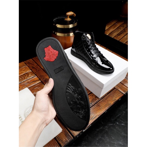 Cheap Versace High Tops Shoes For Men #524606 Replica Wholesale [$85.00 USD] [ITEM#524606] on Replica Versace High Tops Shoes