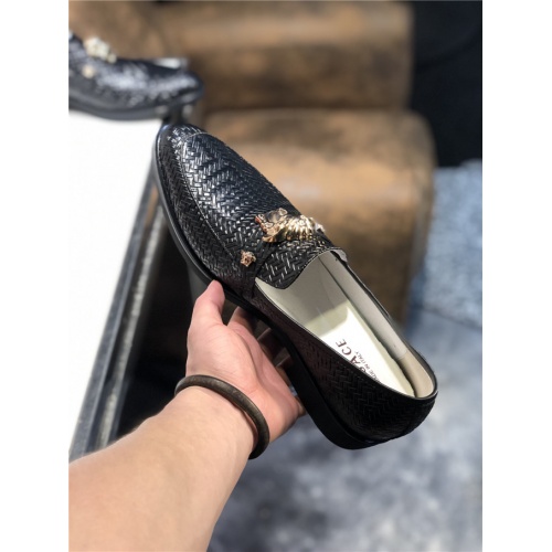 Cheap Versace Leather Shoes For Men #524617 Replica Wholesale [$82.00 USD] [ITEM#524617] on Replica Versace Leather Shoes