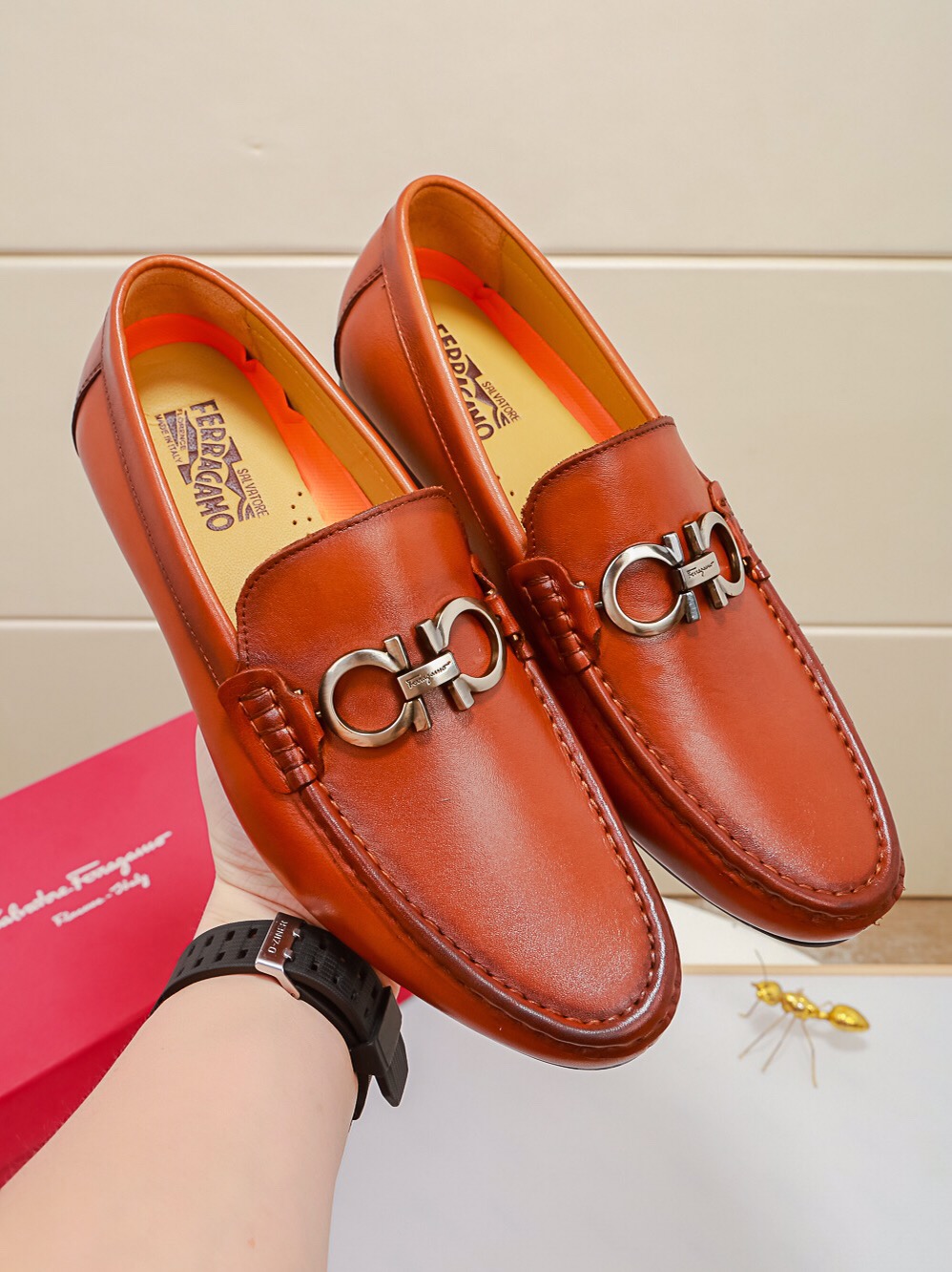 Cheap Ferragamo Salvatore FS Leather Shoes For Men #518633 Replica ...