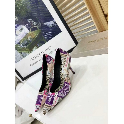 Cheap Jimmy Choo High-Heeled Shoes For Women #525759 Replica Wholesale [$80.00 USD] [ITEM#525759] on Replica Jimmy Choo High-Heeled Shoes