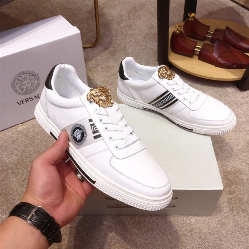 Cheap Versace Casual Shoes For Men #526541 Replica Wholesale [$72.00 USD] [ITEM#526541] on Replica Versace Flat Shoes