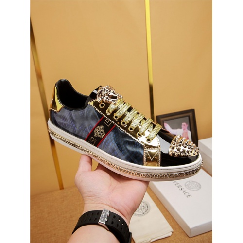 Cheap Versace Casual Shoes For Men #526550 Replica Wholesale [$72.00 USD] [ITEM#526550] on Replica Versace Flat Shoes