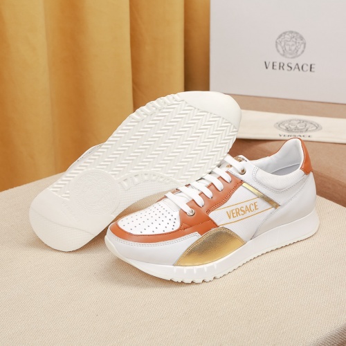 Cheap Versace Casual Shoes For Men #526916 Replica Wholesale [$85.00 USD] [ITEM#526916] on Replica Versace Flat Shoes