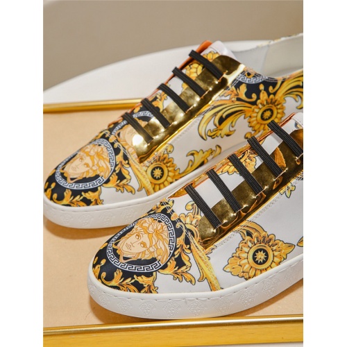Cheap Versace Casual Shoes For Men #528272 Replica Wholesale [$72.00 USD] [ITEM#528272] on Replica Versace Flat Shoes