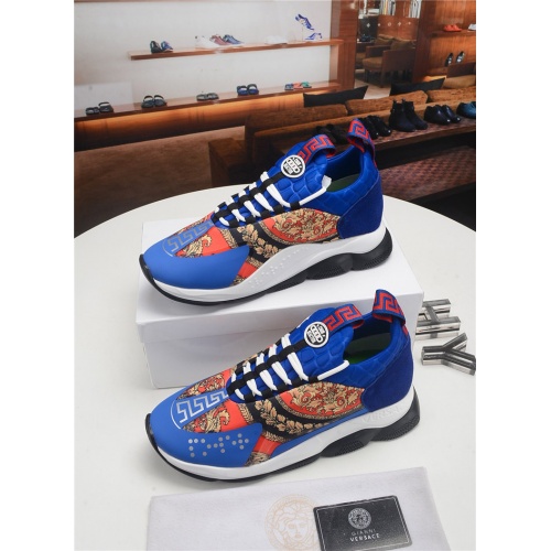 Cheap Versace Casual Shoes For Men #528409 Replica Wholesale [$92.00 USD] [ITEM#528409] on Replica Versace Flat Shoes