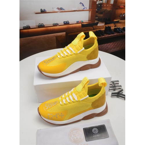 Cheap Versace Casual Shoes For Men #528410 Replica Wholesale [$92.00 USD] [ITEM#528410] on Replica Versace Flat Shoes
