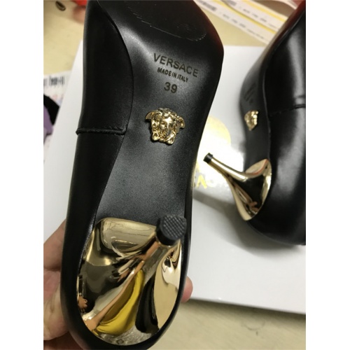 Cheap Versace High-Heeled Shoes For Women #528447 Replica Wholesale [$80.00 USD] [ITEM#528447] on Replica Versace High-Heeled Shoes