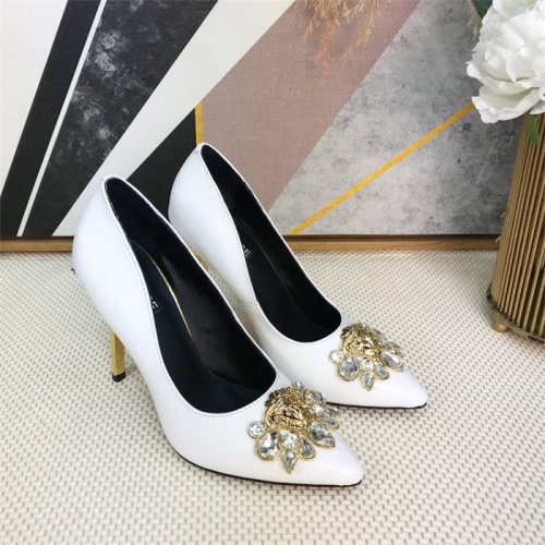 Cheap Versace High-Heeled Shoes For Women #528490 Replica Wholesale [$85.00 USD] [ITEM#528490] on Replica Versace High-Heeled Shoes