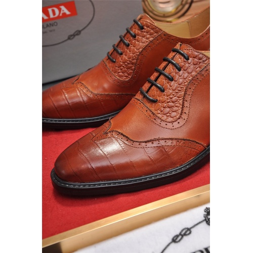 Cheap Prada Leather Shoes For Men #528610 Replica Wholesale [$85.00 USD] [ITEM#528610] on Replica Prada Leather Shoes