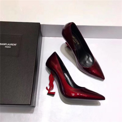 Cheap Yves Saint Laurent YSL High-Heeled Shoes For Women #528746 Replica Wholesale [$88.00 USD] [ITEM#528746] on Replica Yves Saint Laurent YSL High-Heeled Shoes