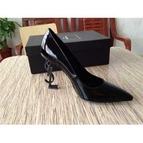Cheap Yves Saint Laurent YSL High-Heeled Shoes For Women #528756 Replica Wholesale [$88.00 USD] [ITEM#528756] on Replica Yves Saint Laurent YSL High-Heeled Shoes