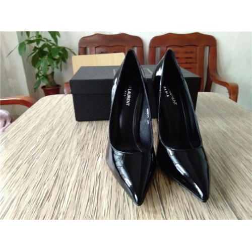 Cheap Yves Saint Laurent YSL High-Heeled Shoes For Women #528756 Replica Wholesale [$88.00 USD] [ITEM#528756] on Replica Yves Saint Laurent YSL High-Heeled Shoes