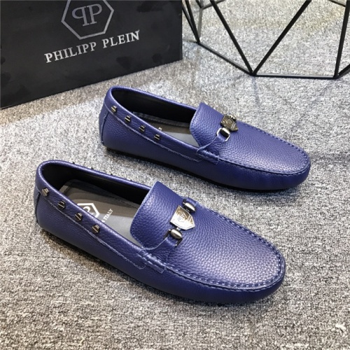 Cheap Philipp Plein PP Leather Shoes For Men #529248 Replica Wholesale [$78.00 USD] [ITEM#529248] on Replica Philipp Plein PP Leather Shoes