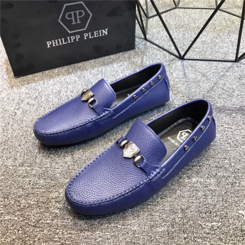 Cheap Philipp Plein PP Leather Shoes For Men #529248 Replica Wholesale [$78.00 USD] [ITEM#529248] on Replica Philipp Plein PP Leather Shoes