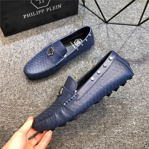 Cheap Philipp Plein PP Leather Shoes For Men #529252 Replica Wholesale [$78.00 USD] [ITEM#529252] on Replica Philipp Plein PP Leather Shoes