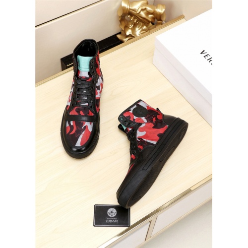 Cheap Versace High Tops Shoes For Men #529637 Replica Wholesale [$76.00 USD] [ITEM#529637] on Replica Versace High Tops Shoes