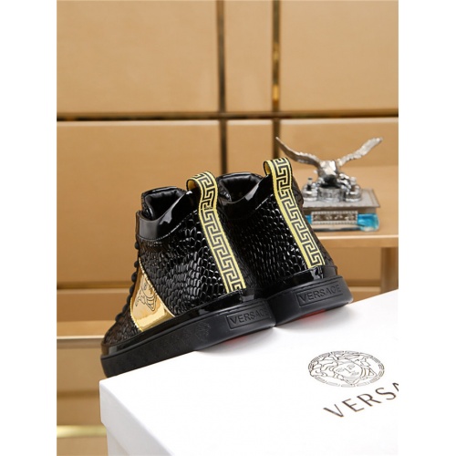 Cheap Versace High Tops Shoes For Men #531340 Replica Wholesale [$82.00 USD] [ITEM#531340] on Replica Versace High Tops Shoes