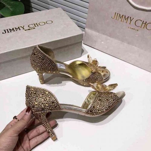 Cheap Jimmy Choo High-Heeled Shoes For Women #531727 Replica Wholesale [$80.00 USD] [ITEM#531727] on Replica Jimmy Choo High-Heeled Shoes
