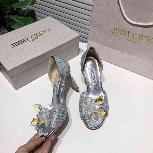 Cheap Jimmy Choo High-Heeled Shoes For Women #531733 Replica Wholesale [$80.00 USD] [ITEM#531733] on Replica Jimmy Choo High-Heeled Shoes