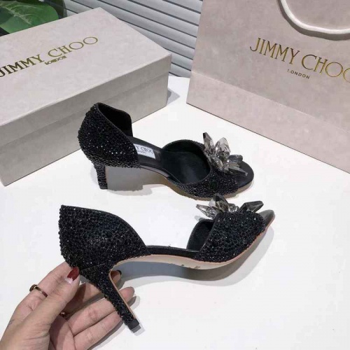 Cheap Jimmy Choo High-Heeled Shoes For Women #531734 Replica Wholesale [$80.00 USD] [ITEM#531734] on Replica Jimmy Choo High-Heeled Shoes