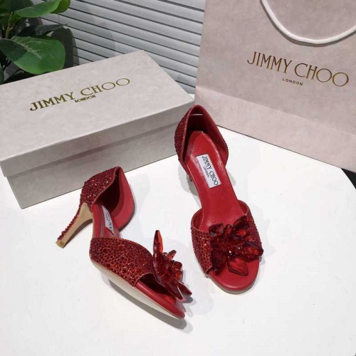 Cheap Jimmy Choo High-Heeled Shoes For Women #531735 Replica Wholesale [$80.00 USD] [ITEM#531735] on Replica Jimmy Choo High-Heeled Shoes