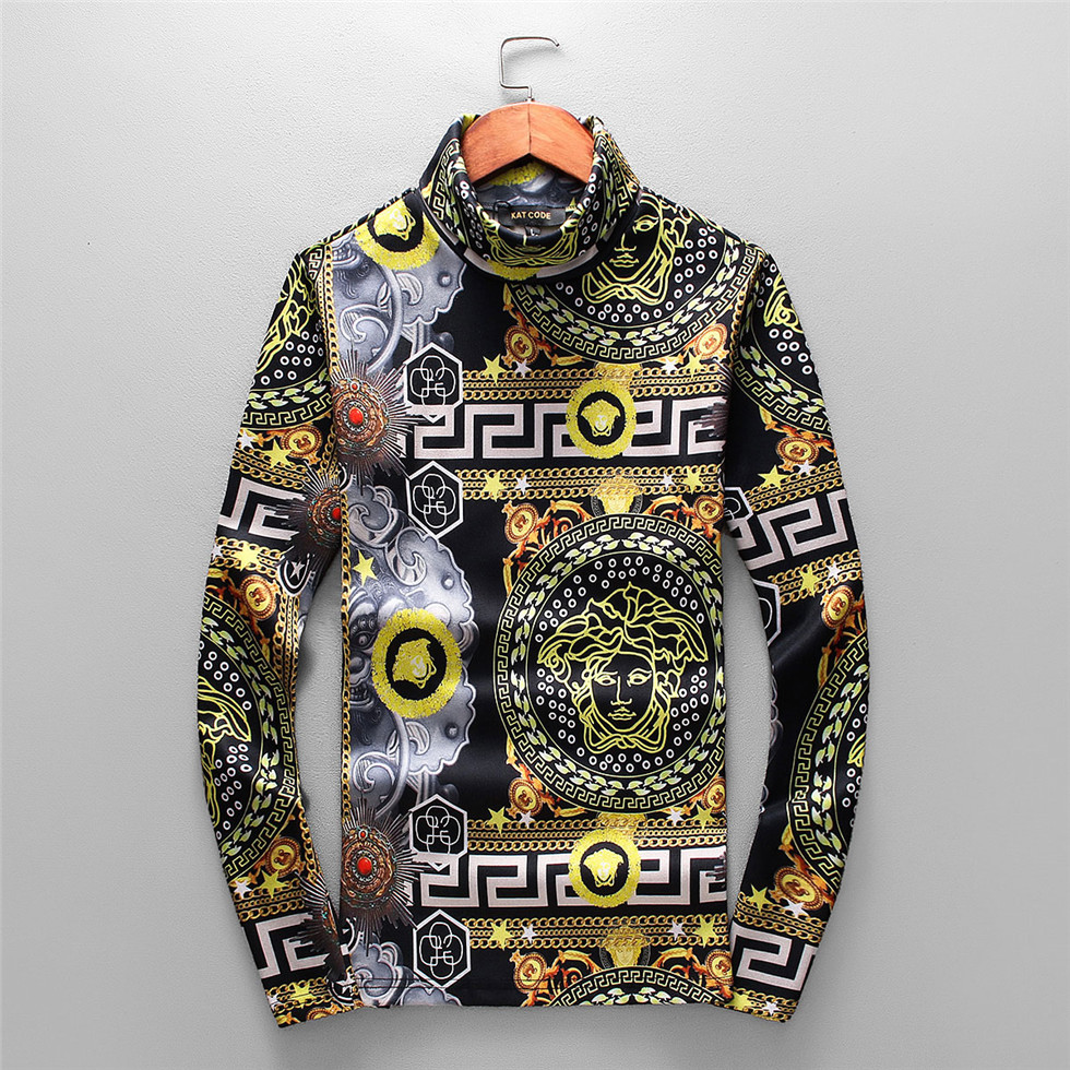Cheap Versace Bottoming T-Shirts Long Sleeved For Men #525430 Replica ...