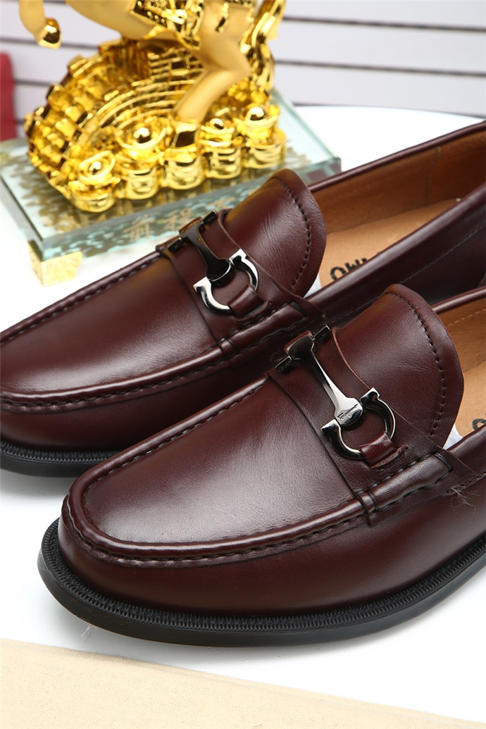 Cheap Ferragamo Salvatore FS Leather Shoes For Men #529662 Replica ...