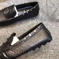 Cheap Philipp Plein PP Leather Shoes For Men #529253 Replica Wholesale [$78.00 USD] [ITEM#529253] on Replica Philipp Plein PP Leather Shoes