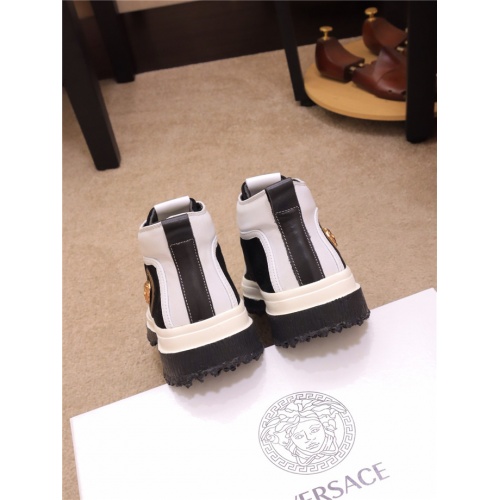 Cheap Versace High Tops Shoes For Men #536136 Replica Wholesale [$85.00 USD] [ITEM#536136] on Replica Versace High Tops Shoes