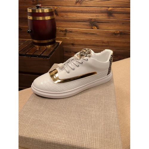 Cheap Versace Casual Shoes For Men #537275 Replica Wholesale [$76.00 USD] [ITEM#537275] on Replica Versace Flat Shoes