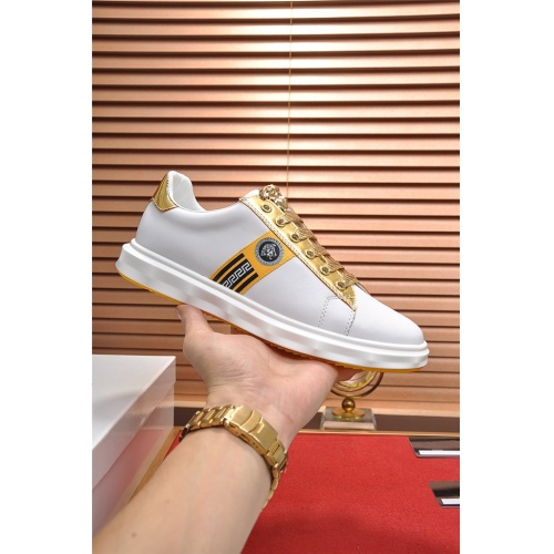 Cheap Versace Casual Shoes For Men #537287 Replica Wholesale [$82.00 USD] [ITEM#537287] on Replica Versace Flat Shoes