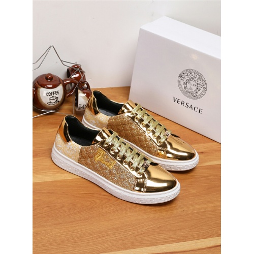 Cheap Versace Casual Shoes For Men #538360 Replica Wholesale [$72.00 USD] [ITEM#538360] on Replica Versace Flat Shoes