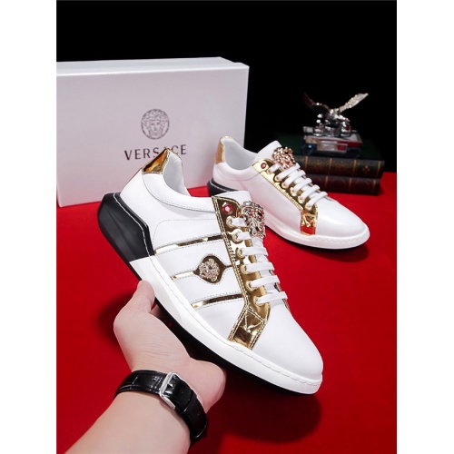 Cheap Versace Casual Shoes For Men #538368 Replica Wholesale [$80.00 USD] [ITEM#538368] on Replica Versace Flat Shoes