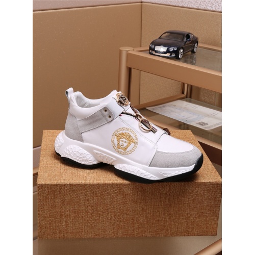 Cheap Versace Casual Shoes For Men #538372 Replica Wholesale [$80.00 USD] [ITEM#538372] on Replica Versace Flat Shoes