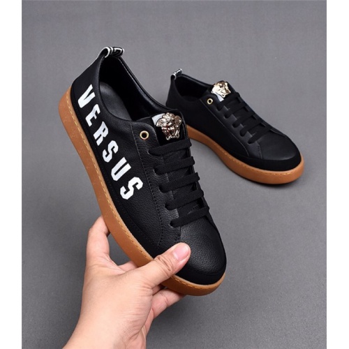 Cheap Versace Casual Shoes For Men #538377 Replica Wholesale [$80.00 USD] [ITEM#538377] on Replica Versace Flat Shoes