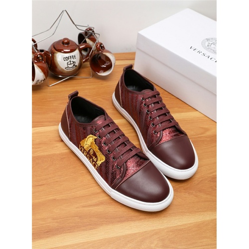 Cheap Versace Casual Shoes For Men #538395 Replica Wholesale [$68.00 USD] [ITEM#538395] on Replica Versace Flat Shoes