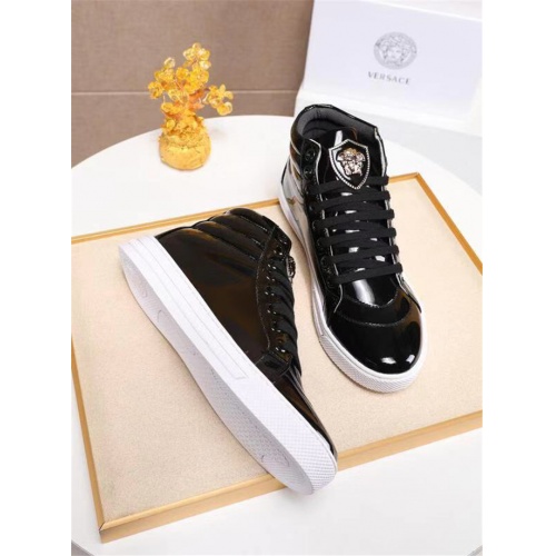 Cheap Versace High Tops Shoes For Men #538404 Replica Wholesale [$72.00 USD] [ITEM#538404] on Replica Versace High Tops Shoes