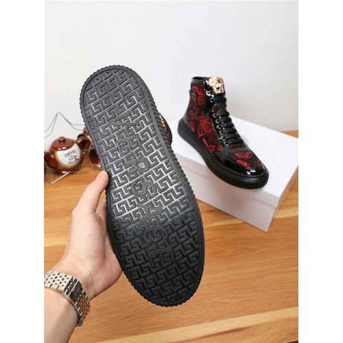 Cheap Versace High Tops Shoes For Men #538408 Replica Wholesale [$76.00 USD] [ITEM#538408] on Replica Versace High Tops Shoes