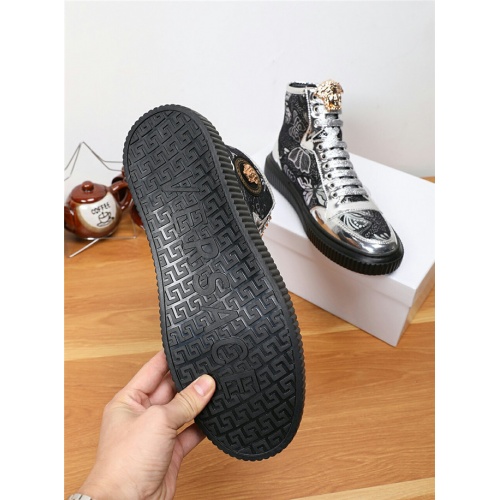 Cheap Versace High Tops Shoes For Men #538410 Replica Wholesale [$76.00 USD] [ITEM#538410] on Replica Versace High Tops Shoes