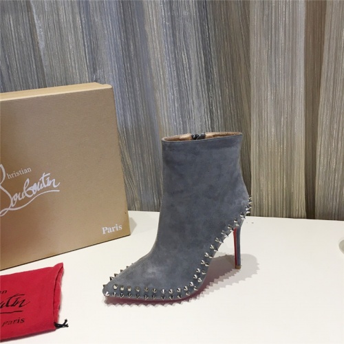 Cheap Christian Louboutin Boots For Women #538843 Replica Wholesale [$98.00 USD] [ITEM#538843] on Replica Christian Louboutin Boots