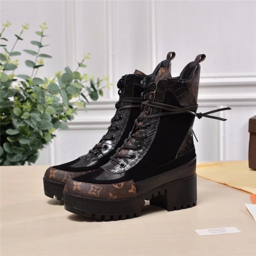 Cheap Louis Vuitton Boots For Women #538854 Replica Wholesale [$96.00 USD] [ITEM#538854] on Replica Louis Vuitton Boots