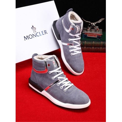 Cheap Moncler High Tops Shoe For Men #539092 Replica Wholesale [$82.00 USD] [ITEM#539092] on Replica Moncler Shoes