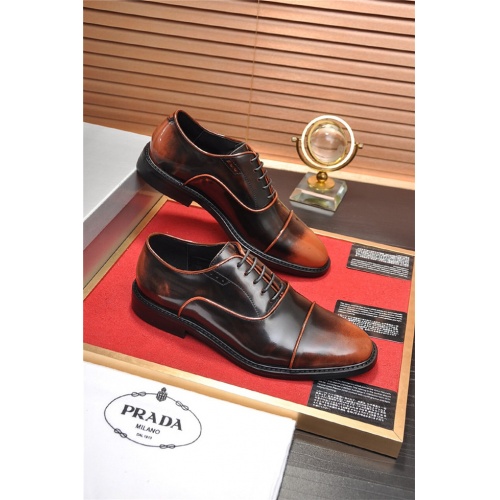 Cheap Prada Leather Shoes For Men #539343 Replica Wholesale [$85.00 USD] [ITEM#539343] on Replica Prada Leather Shoes